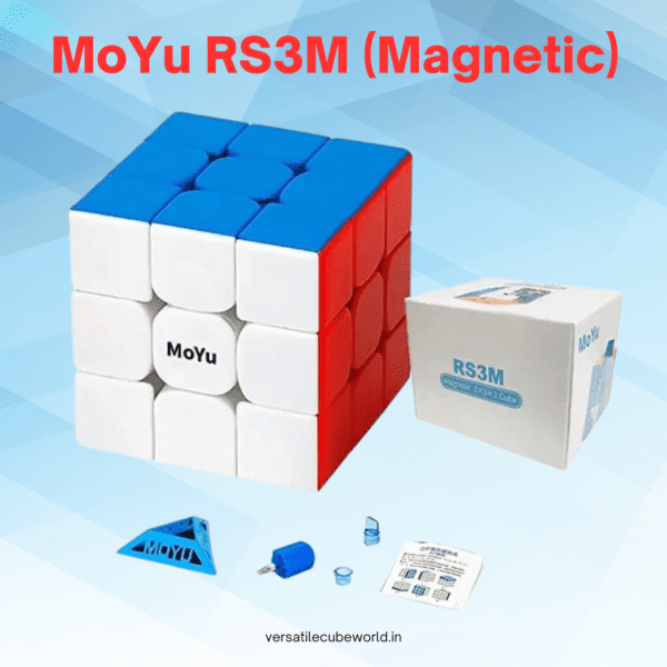 Moyu RS3M 3X3 Magnetic Speed Cube, Stickerless Budget Magnetic Cube, Flagship Professional 3X3 Speed Cube Smooth & Fast Cube