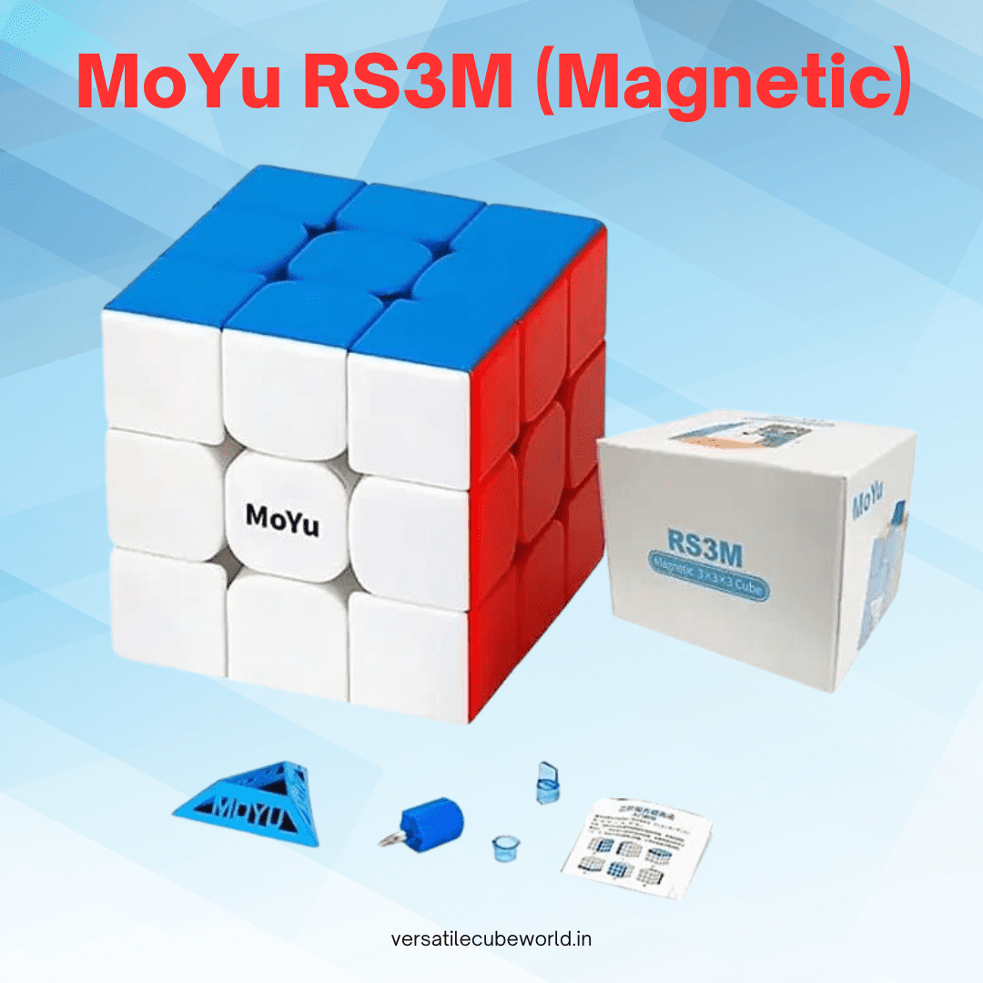 Moyu RS3M 3X3 Magnetic Speed Cube, Stickerless Budget Magnetic Cube, Flagship Professional 3X3 Speed Cube Smooth & Fast Cube